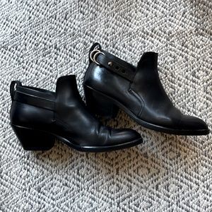 Rag & Bone black leather ankle boots